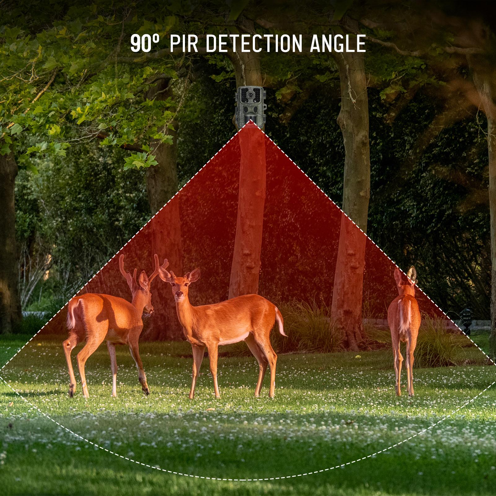 Trail Camera 16MP 4K Waterproof Game Hunting Camera with Night Vision for Wildlife Monitoring Hunting