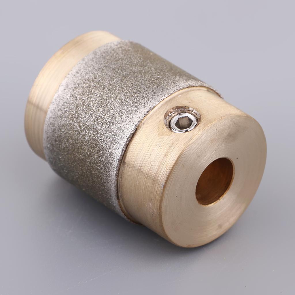 2 Pack Golden Assorted Size Metal Diamond Stained Glass Grinder Head Bit for All Glass Grinders
