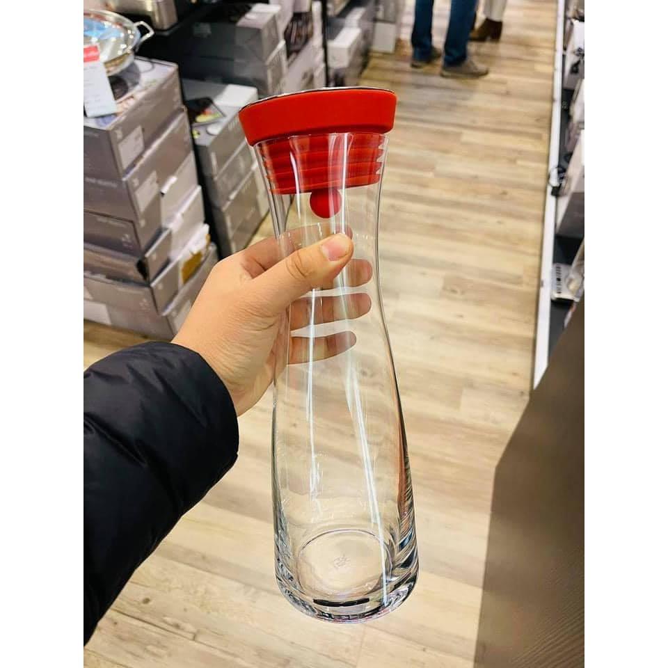 BÌNH NƯỚC THUỶ TINH WMF BASIC 1 lít MÀU ĐỎ SIÊU ĐẸP