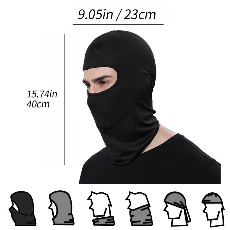 Khăn trùm đầu Ninja Fullface Chống Nắng màu đen