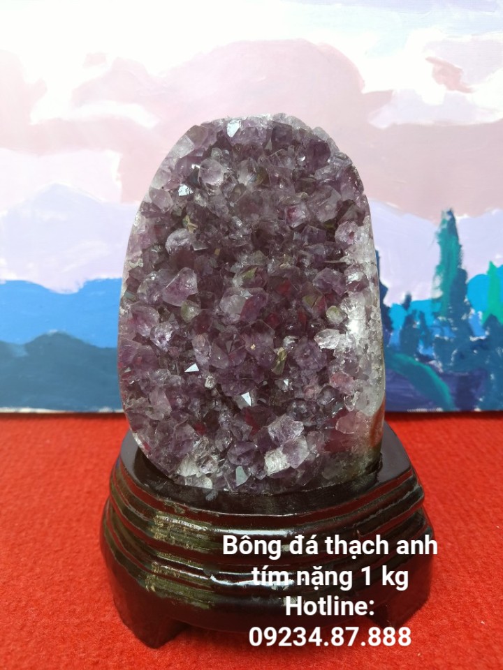 Bông Đá Thach Anh Tím Tự Nhiên Loại A - Đá Phong Thủy