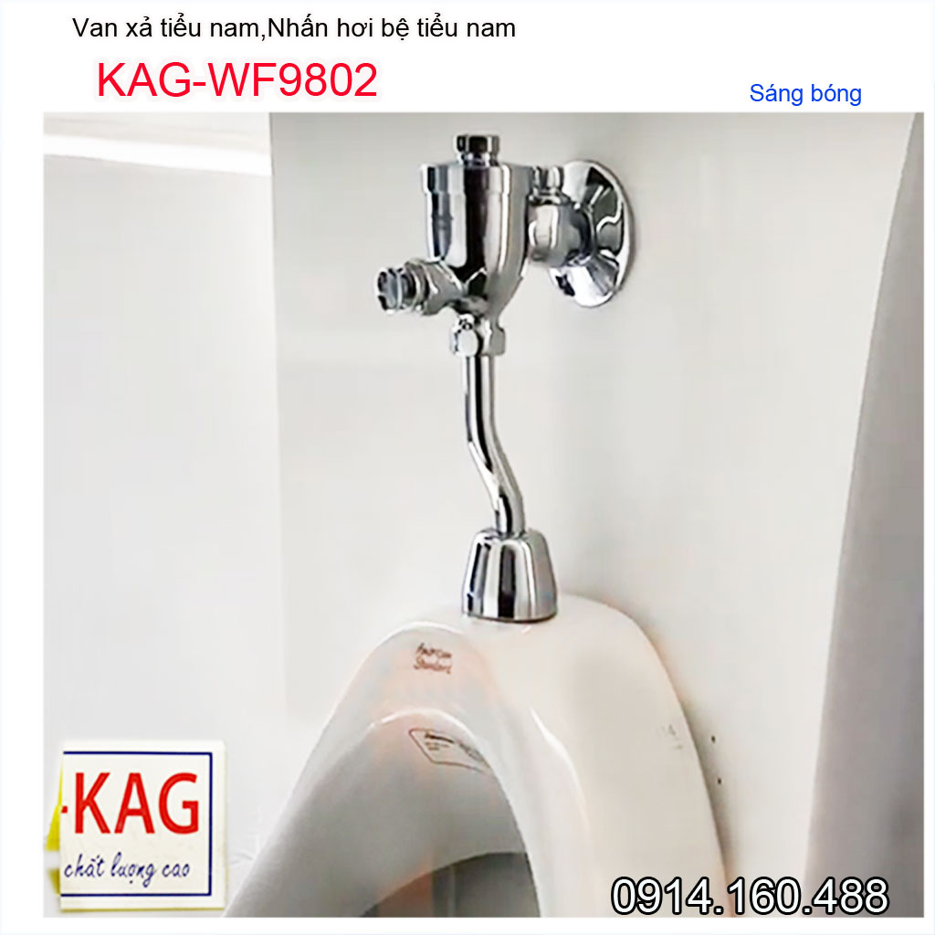 Bộ xả ấn tay KAG-WF9802 thân lớn, xả nhấn hơi bệ tiểu nam xả nước mạnh dễ sử dụng thân tròn thiết kế đẹp