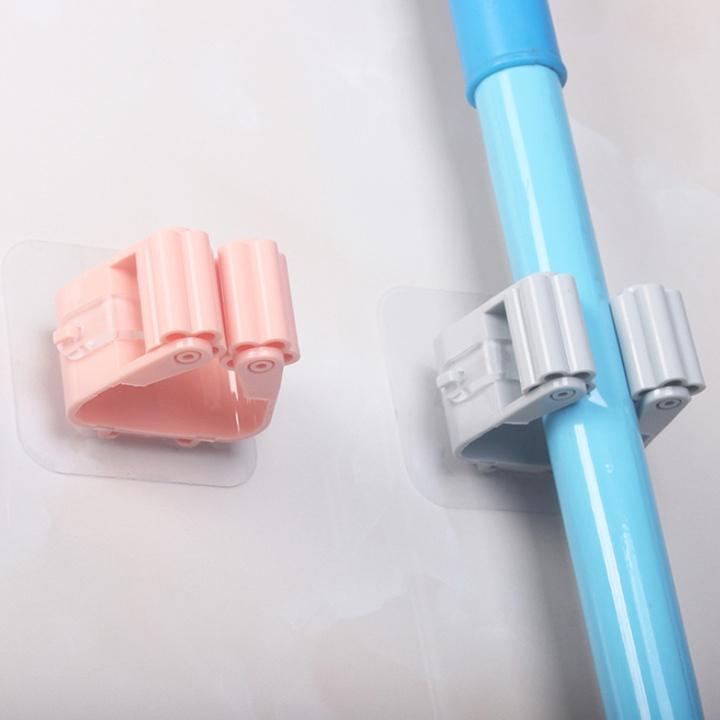 Sỉ 50 Móc Kẹp Đồ Vật Dán Tường Treo Tường Chổi Treo Quần Áo Treo Vật Dụng H003