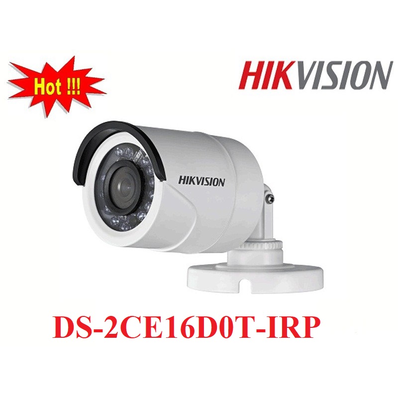 Camera ngoài trời, camera thân hồng ngoại 2MP Hikvision DS-2CE16D0T-IRP-Hàng chính hãng