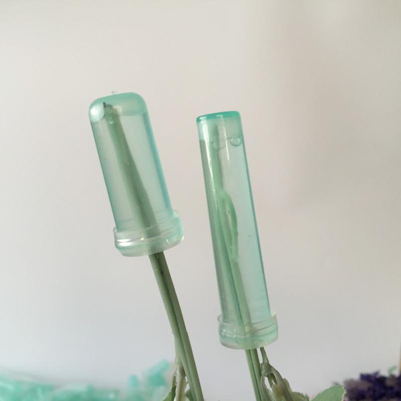 Plastic Flower Water Tubes Floral Tube/Vials Clear Blue_4.1x1.8cm