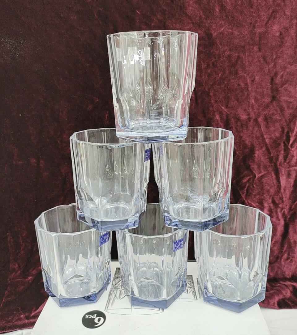 Bộ 6 ly thủy tinh  uống nước cao cấp vân sao - VD56
