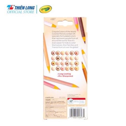 Hộp 24 cây chì màu Crayola World Skin Tone