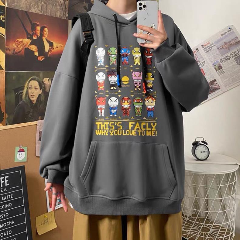 Áo hoodie nỉ unisex form rộng FACLY nam nữ phong cách thời trang kim gia