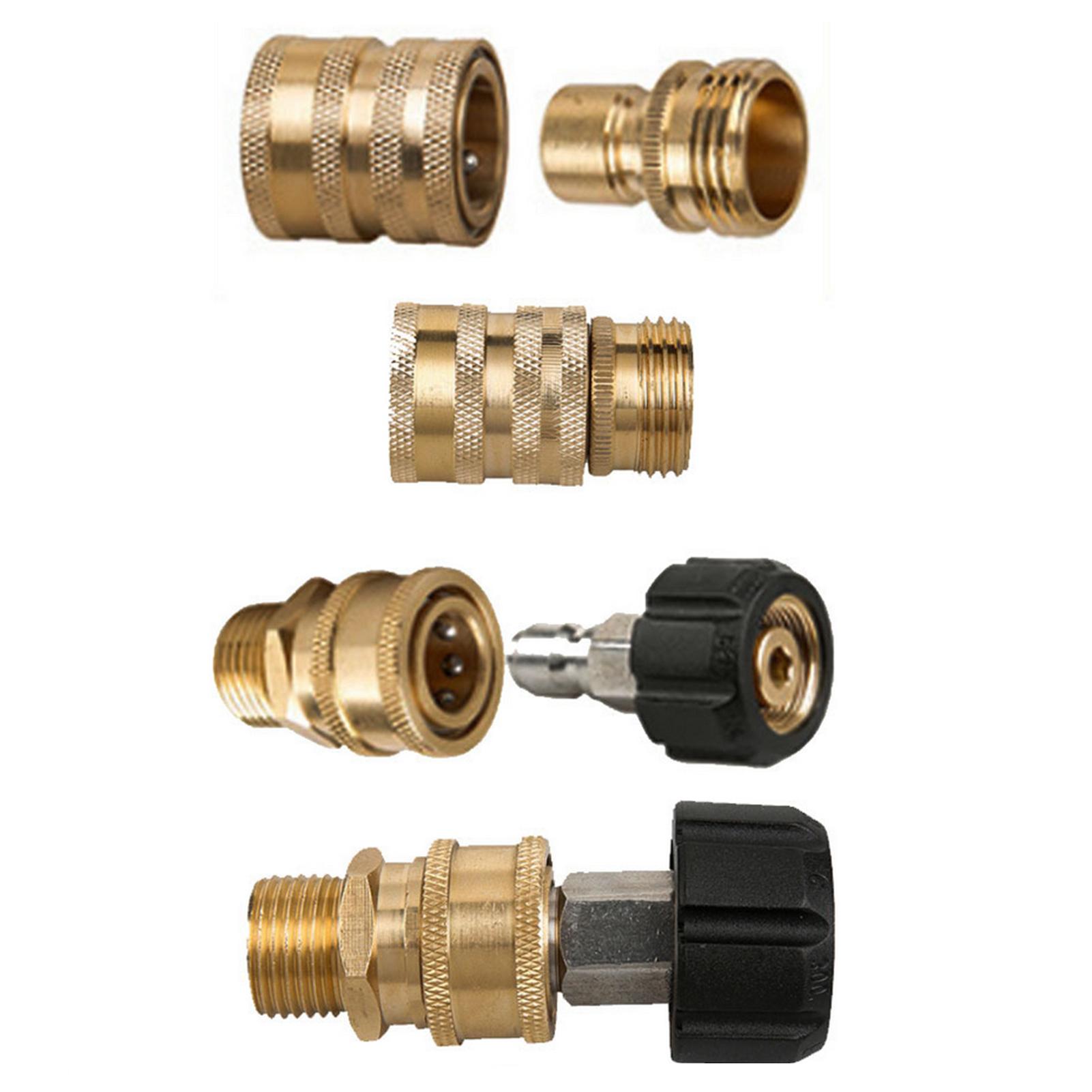 8Pcs High Pressure Cleaning Machine Adapters Quick Coupling Kit Sprayer Washer Adapter Set