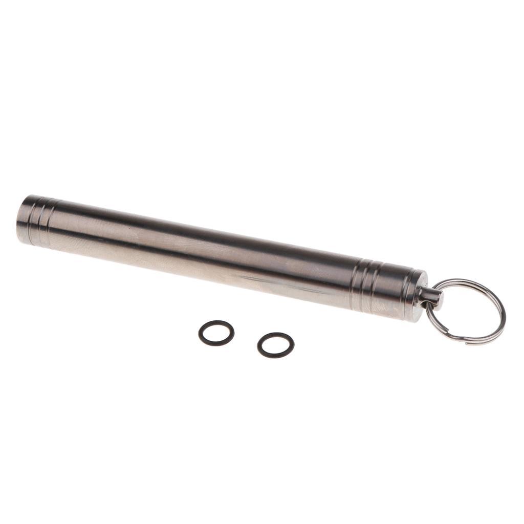 Waterproof Titanium Alloy Pocket Toothpick Holder Ear Pick Container for Outdoor Camping