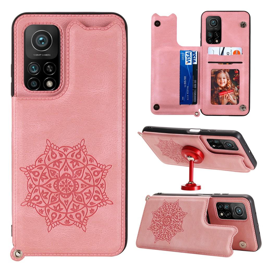 Bao da điện thoại nắp lật có ngăn để thẻ cho Xiaomi POCO X3 NFC Mi 10T Pro 10T Lite