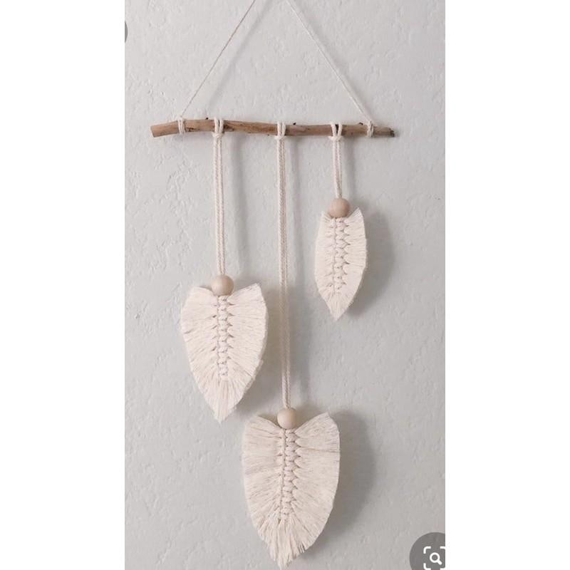 Tranh nghệ thuật MACRAME kiểu 3 lá