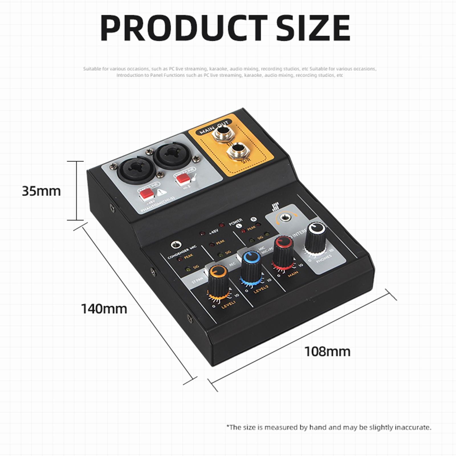 Mini Audio Mixer Audio Mixer Controller for Party Recording Studio Show