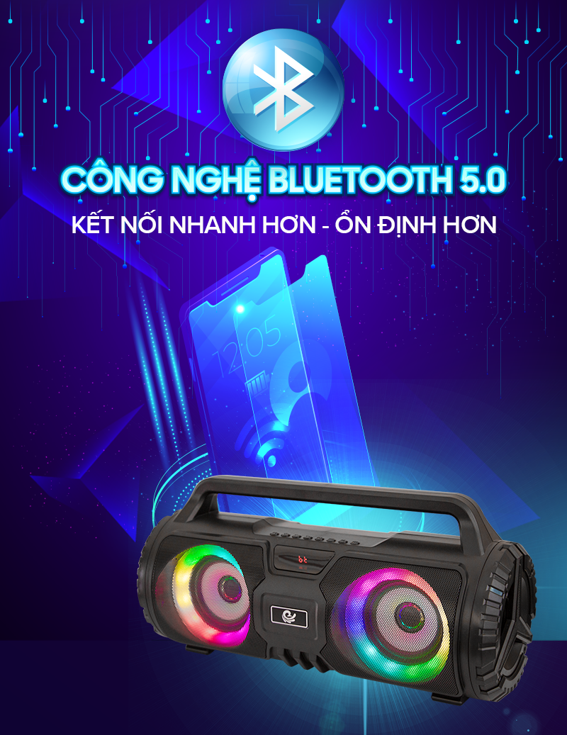 Loa Bluetooth Karaoke Mini Kèm 1 Micro Model VS-888 - Hàng Chính Hãng
