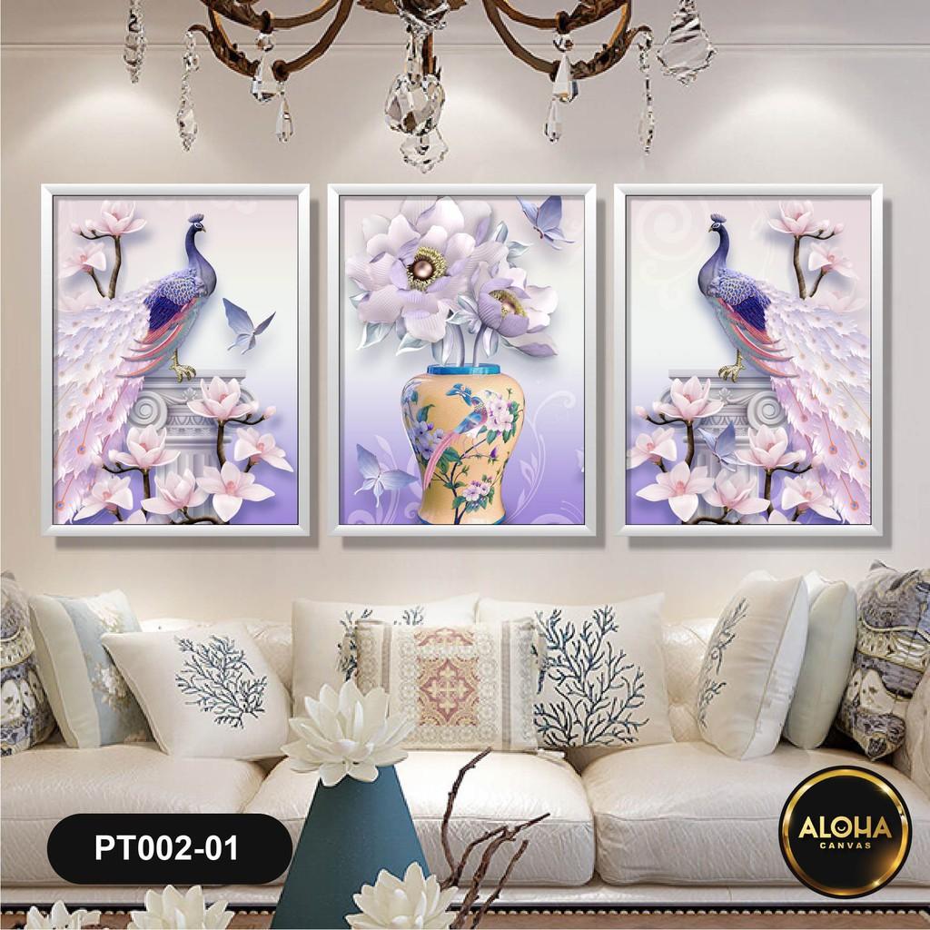 MUA 1 TẶNG 1 Bộ 3 Tranh Treo Tường Phòng Làm Việc Khung Gỗ Tranh Phòng Ăn Phòng Ngủ Phòng Bếp Phòng Khách