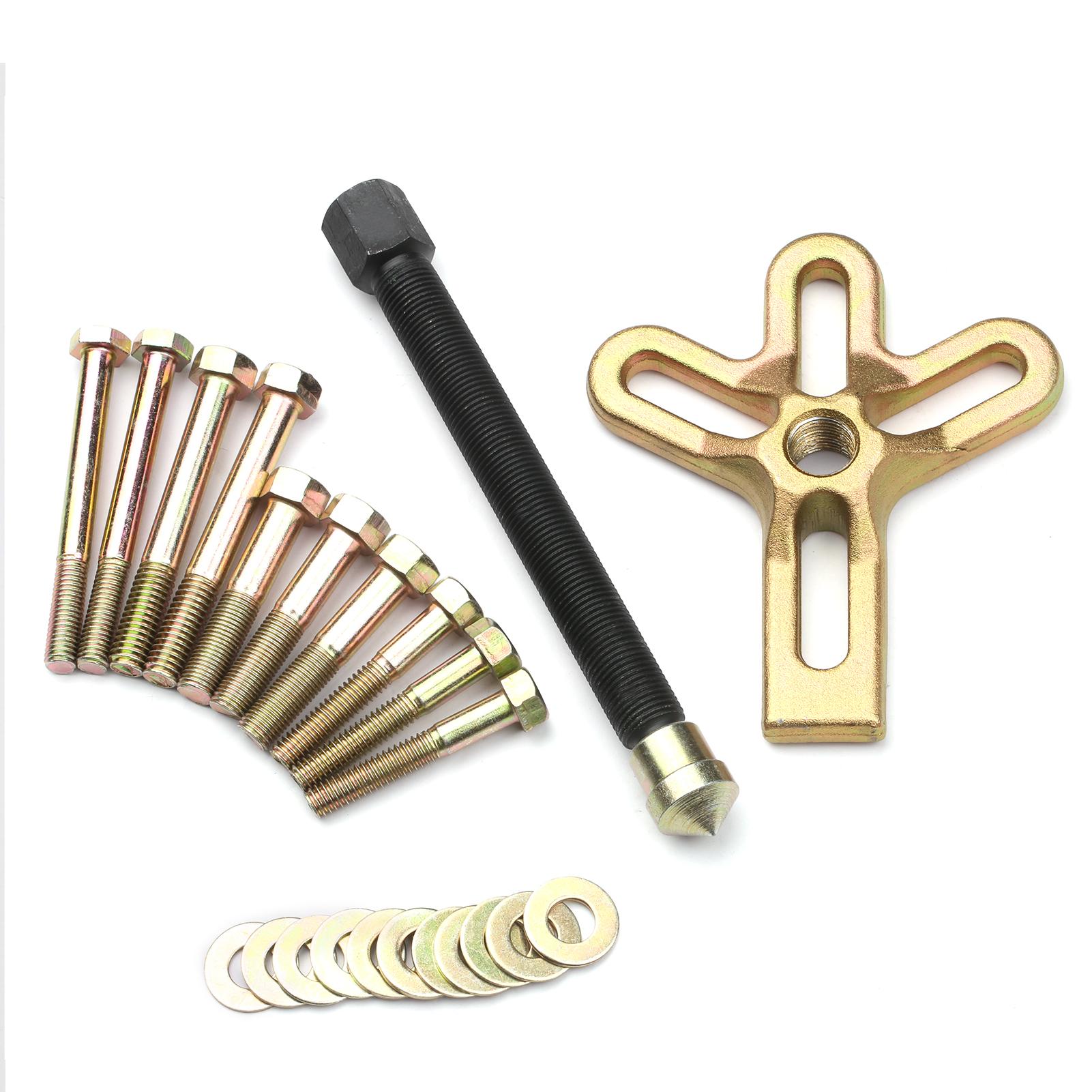 13Pcs Harmonic Balancer Puller Kit Steering Wheel Puller/Installer Crankshaft Pulley Tool for Automotive Repairs