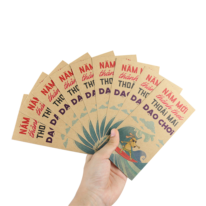 Set Bao Lì Xì Tết 2019 Năm Mới Thảnh Thơi (100 cái)