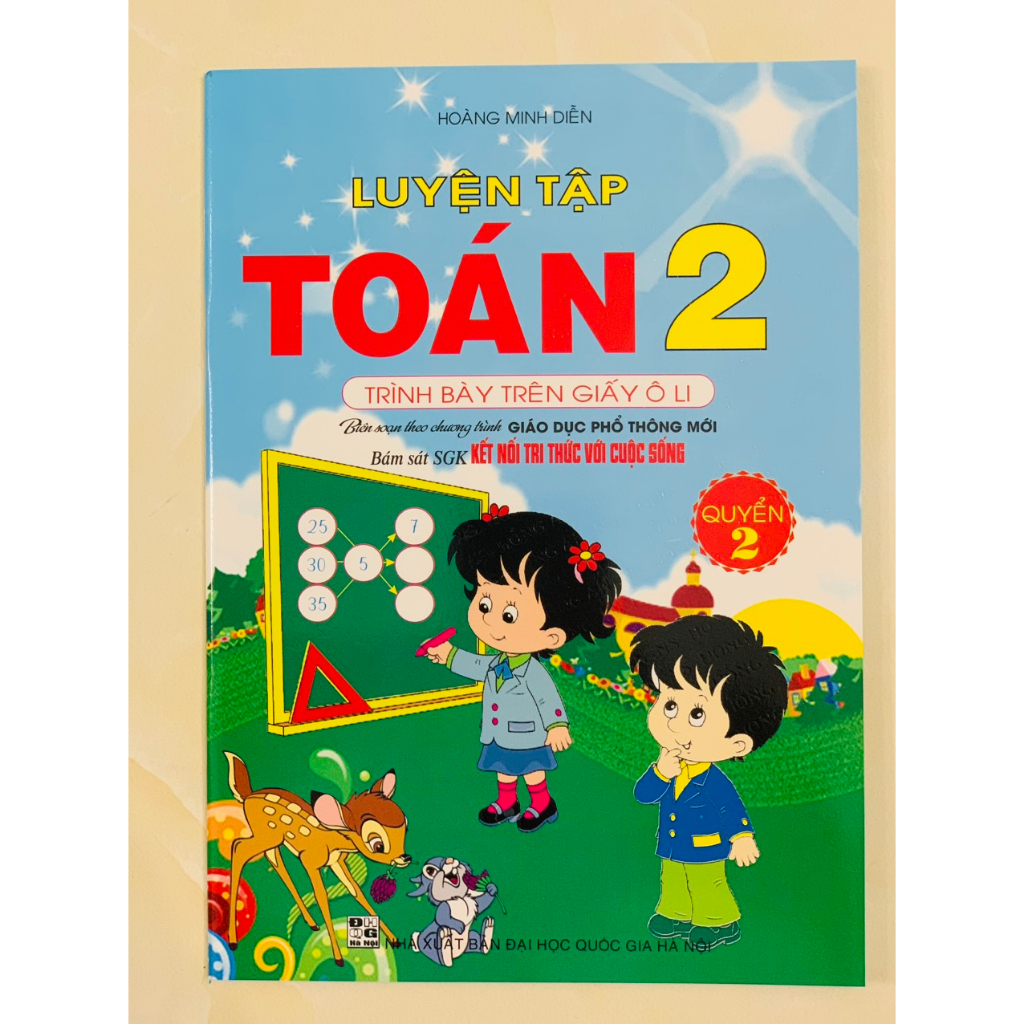 Sách - Luyện Tập Toán 2 Quyển 1 - Trình Bày Trên Giấy Ô Li