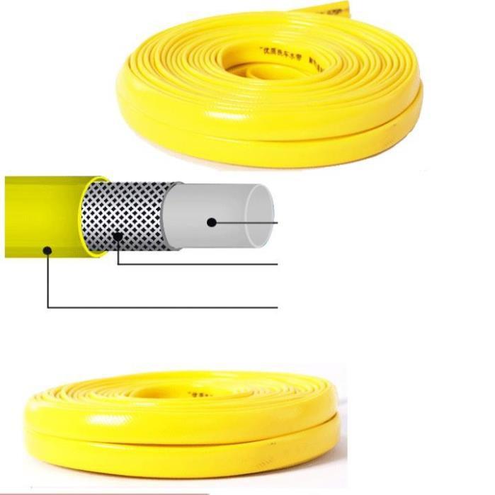 Bộ dây vòi xịt nước rửa xe, tưới cây . tăng áp 3 lần, loại 7m, 10m 206318 đầu đồng,đai,nối vàng+tặng móc khoá