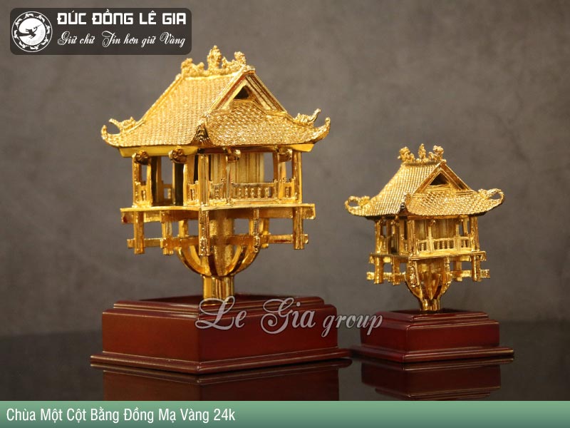 Mô Hình Chùa Một Cột Bằng Đồng Mạ Vàng - Biểu tượng văn hóa ngàn năm của Hà Nội