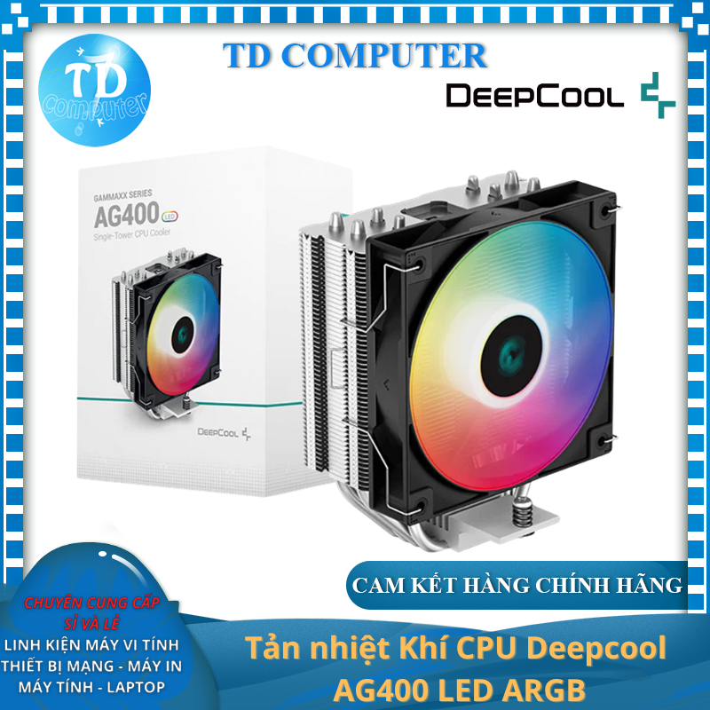 Tản nhiệt Khí CPU Deepcool AG400 LED ARGB - Hàng chính hãng Viễn Sơn phân phối