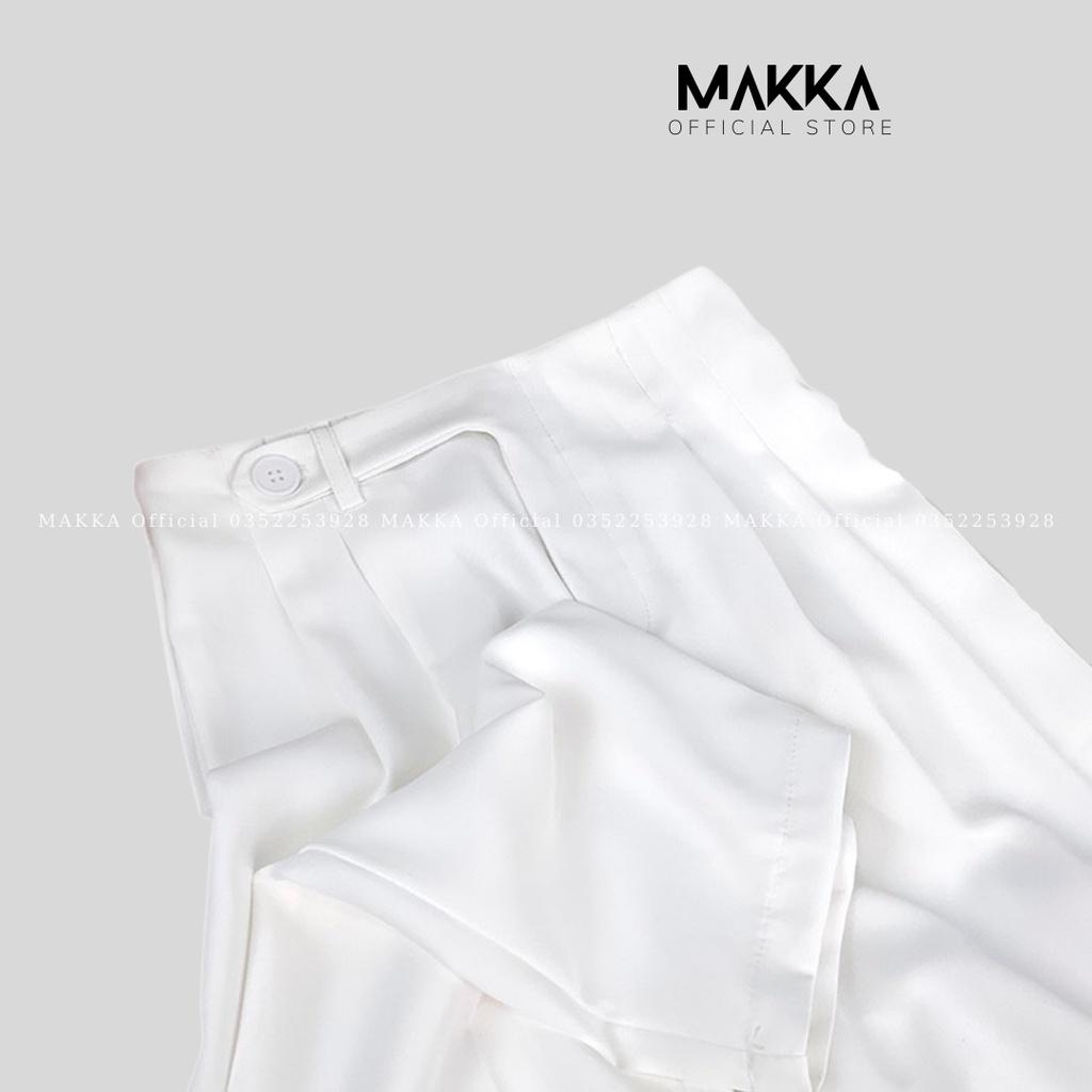 Quần baggy 1 khuy lệch chun sau đi làm đi chơi 4 màu đen trắng xanh kem BAGGY1