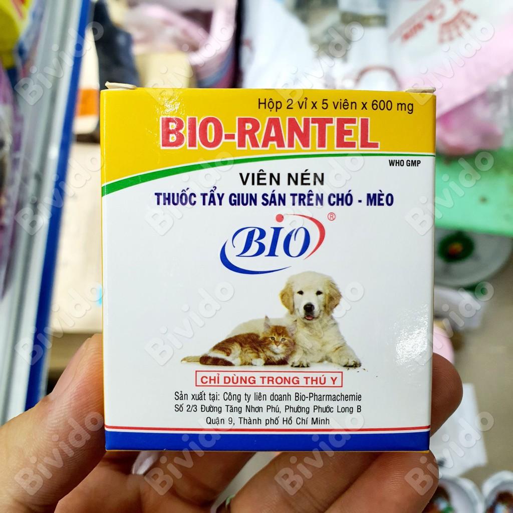 Bio-Rantel sổ giun chó mèo viên 600mg - Bivido