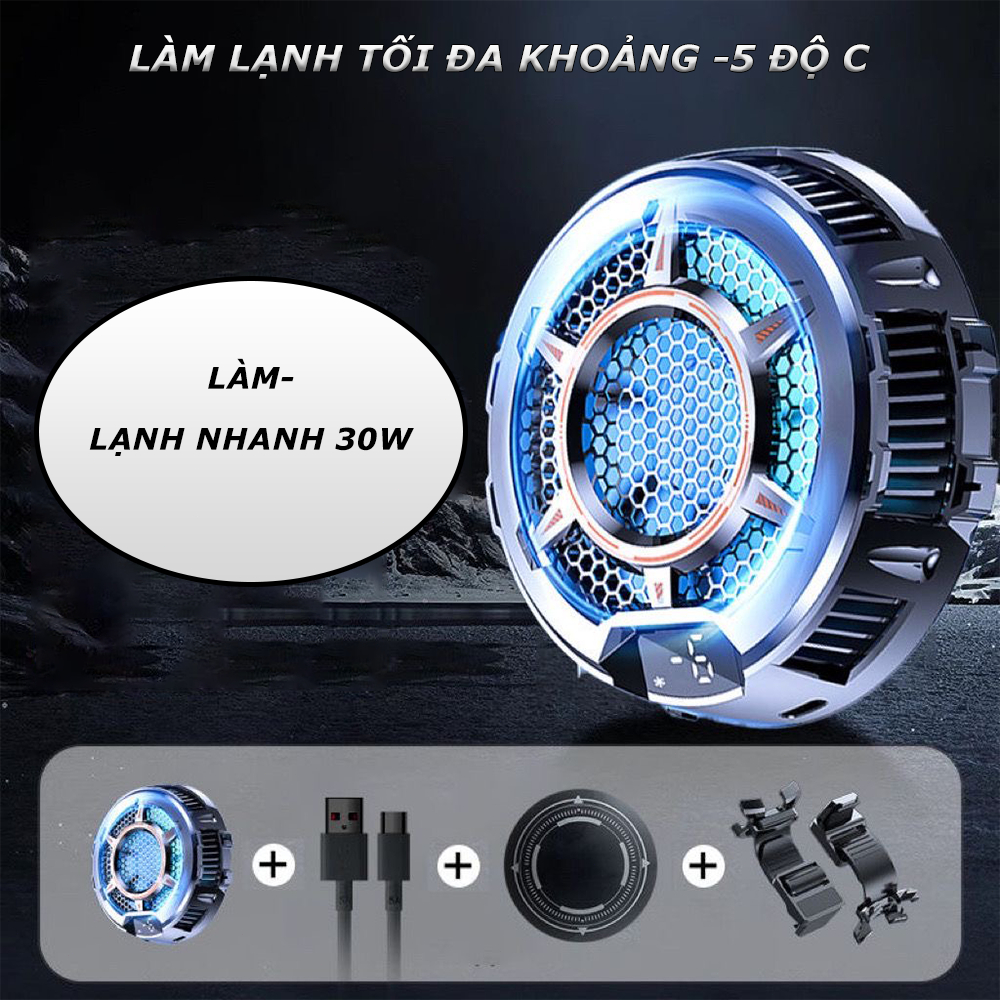 Quạt Tản Nhiệt Sò Lạnh Cho Máy Tính Bảng Tablet CX05 Làm Mát Nhanh 30W Hút Từ Tính Hoặc Kẹp Lưng