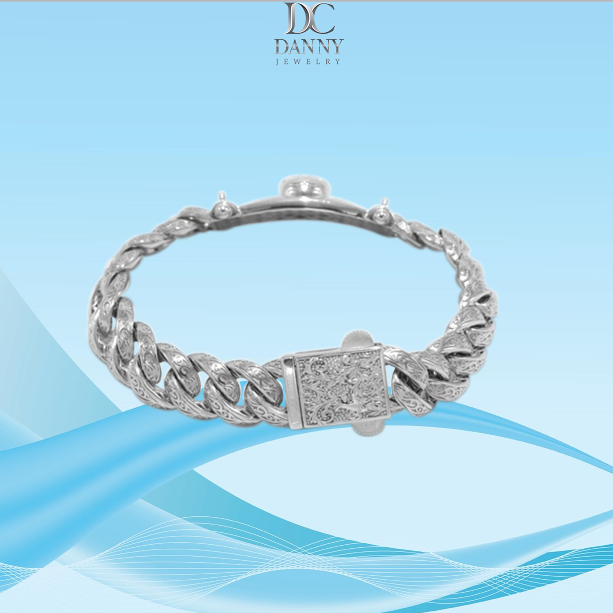 Lắc Tay Nam Bạc Thổ Nhĩ Kỳ Danny Jewelry Xi Rhodium Cao Cấp Không Đen II2T0005