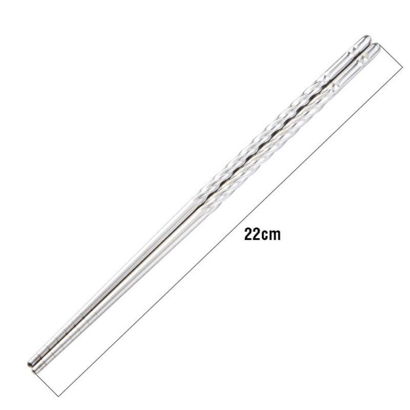 Đũa inox xoắn 304 cao cấp