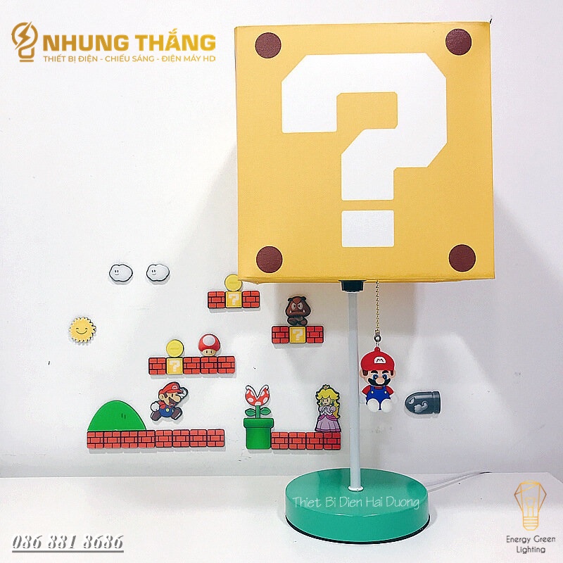 Đèn Bàn Dấu Hỏi Giật Dây Super Mario DB-915 - 3 Chế Độ Ánh Sáng - Decor Trang Trí Phòng Ngủ,Bàn Làm Việc - Có Video