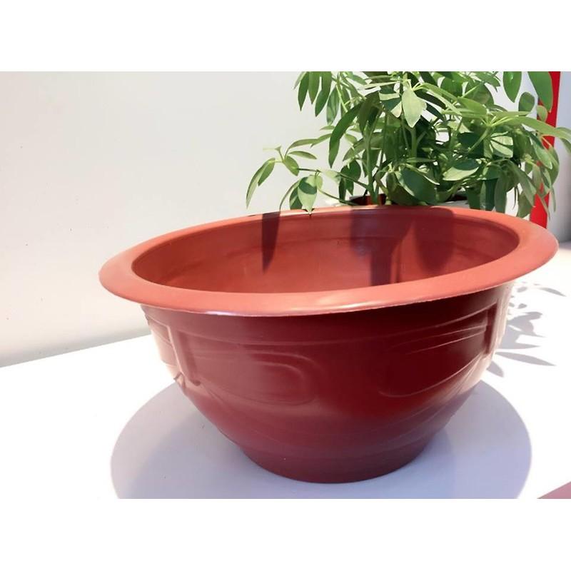 Chậu nhựa giả gỗ trồng đào quất tết đường kính 38 cm, 48 cm