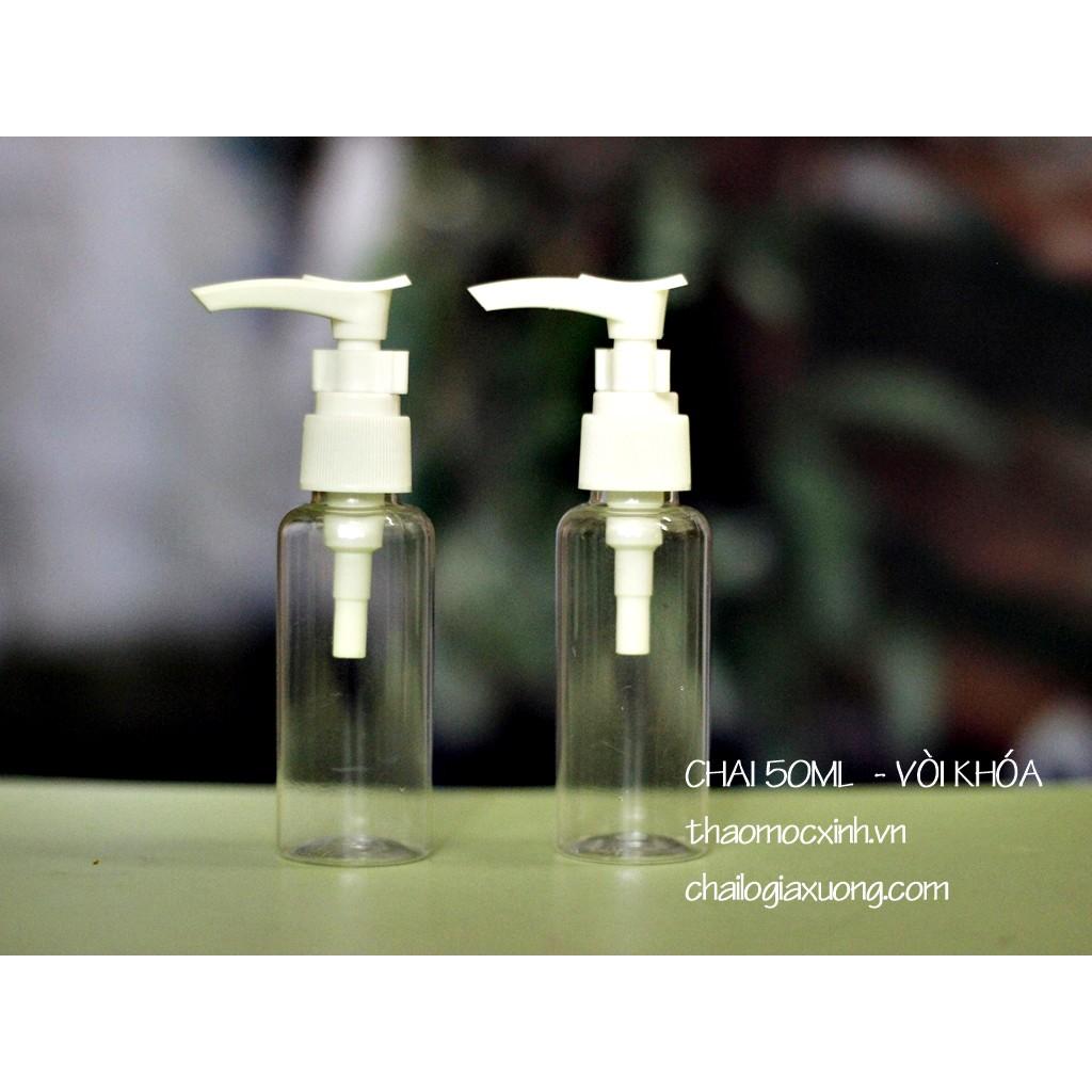 CHAI NHỰA 50ML CHAI NHỰA 50ML NẮP BẬT / CHAI 50ML XỊT PHUN SƯƠNG / CHAI 50ML VÒI KHÓA / CHAI 50ML NHẤN GIỌT