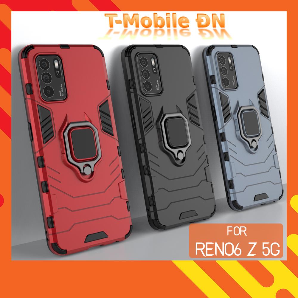 Ốp lưng dành cho Oppo Reno 6 Reno6 Z Reno6 Pro 5G chống sốc iron man kèm nhẫn iring Bảo vệ camera và chống xem video tiện lợi