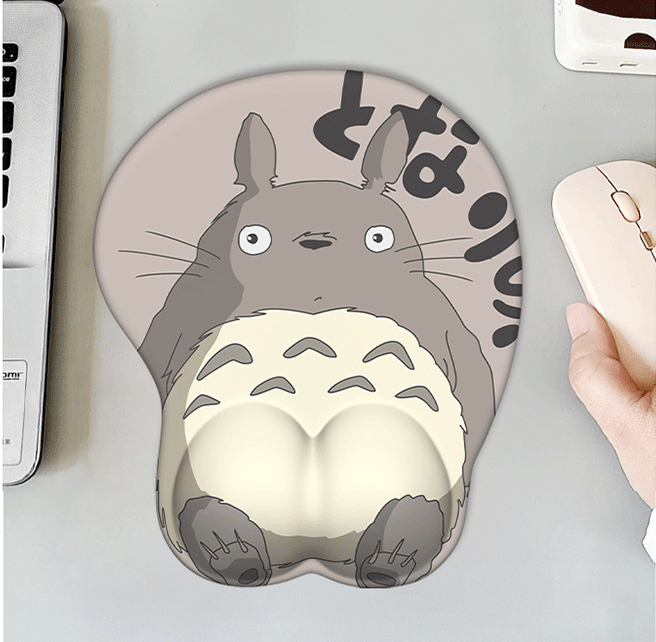 Miếng Lót Chuột Có Đệm Cổ Tay TOTORO 3D Mouse Pad_ Hàng chính hãng