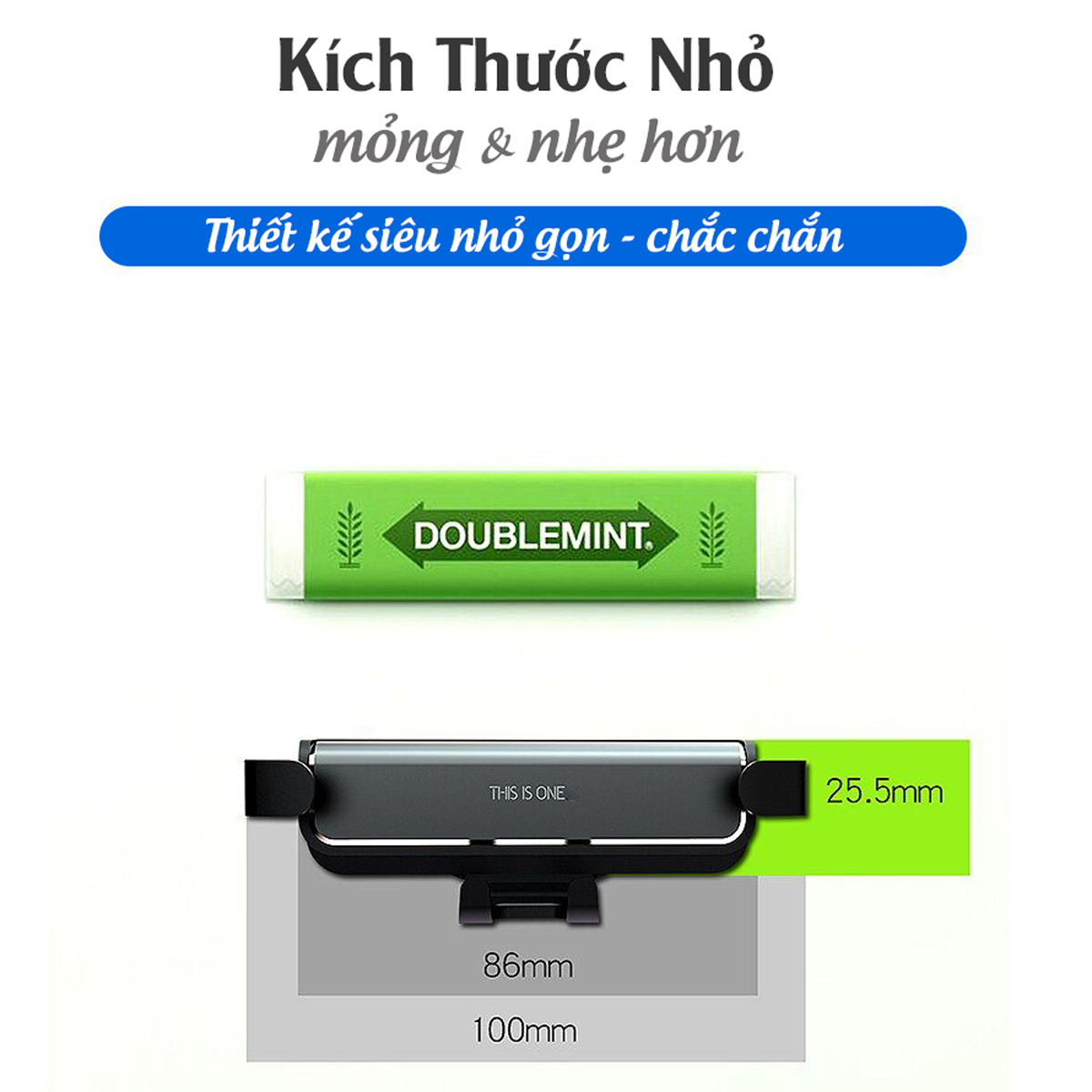 Giá Đỡ Điện Thoại Kẹp Khe Gió, Kẹp Khe Điều Hòa Trên Ô tô, Xe Hơi Cho Màn hình 4.7-6.5 inch Mai Lee (Tất Cả Trong Một) - Hàng Chính Hãng