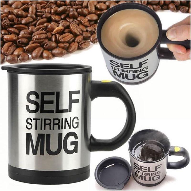 Cốc Cà Phê Self Stirring Mug, Ly Tự Động Khuấy Cafe Không Dùng Thìa Dùng Pin Tiện Dụng