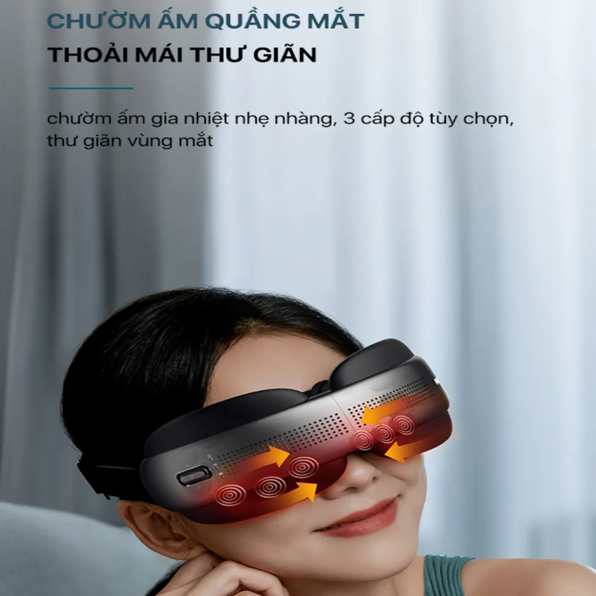 Máy massage mắt công nghệ VibWave, 16 điểm tiếp xúc và chườm nóng. Thương hiệu Hà Lan cao cấp Philips - PPM5202E