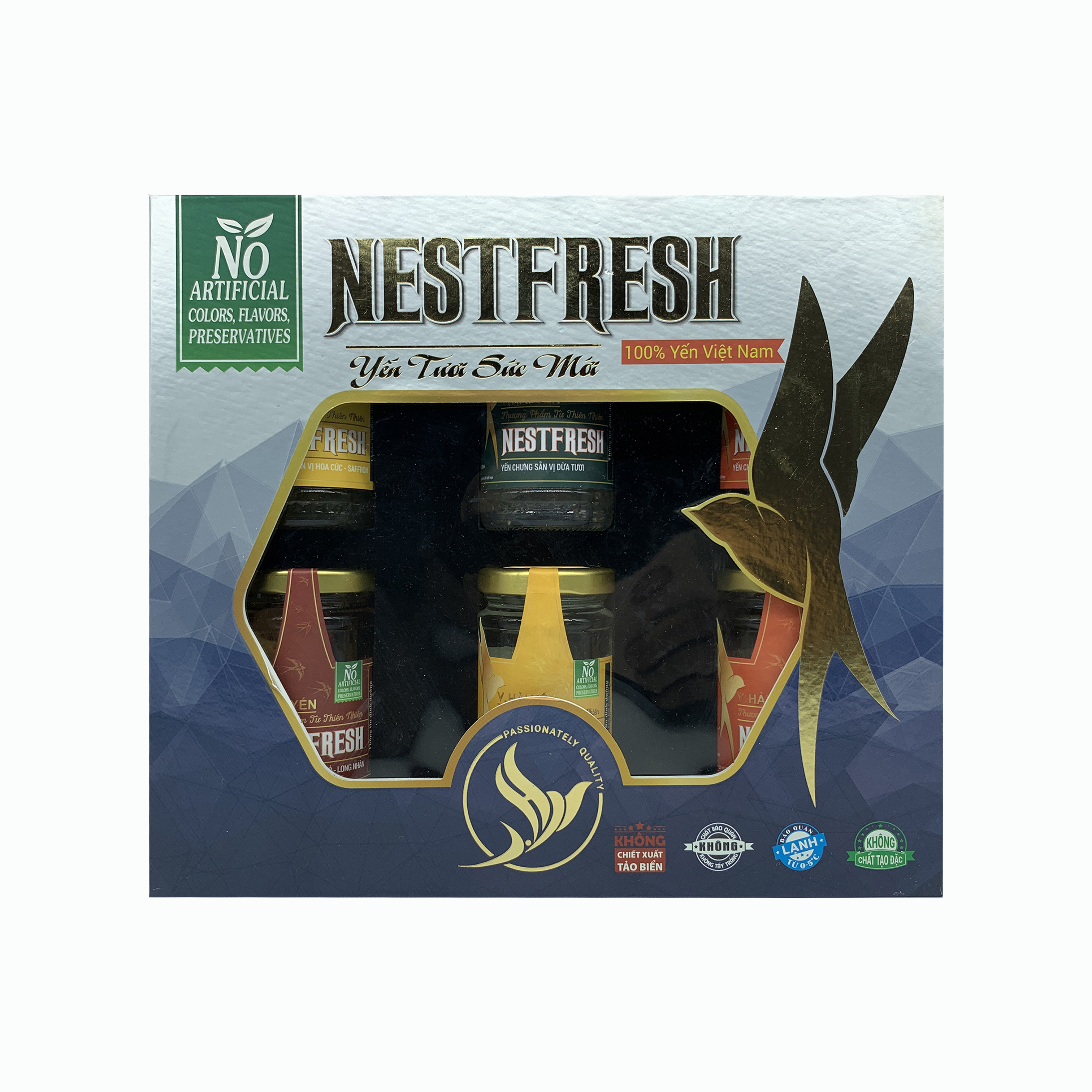 Combo 6 Hũ Yến Tươi Chưng Sẵn Nestfresh Vị Dừa Tươi 100ml