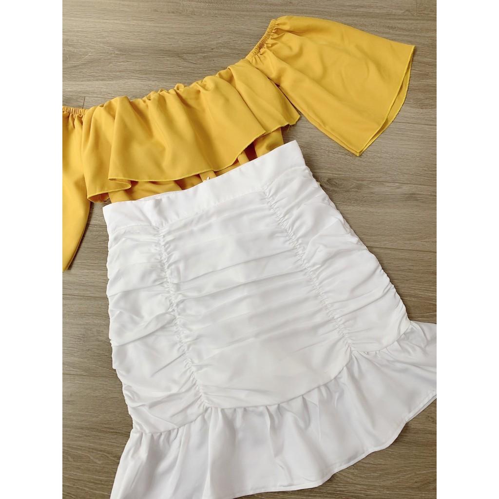 Áo trễ vai bèo tay ngắn