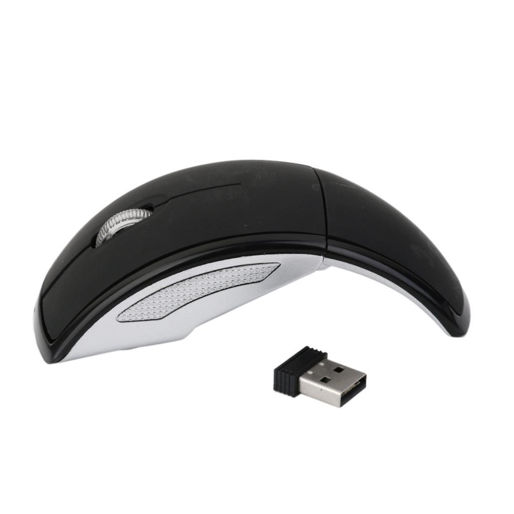 2Pcs 2.4 GHz Wireless Foldable Folding Arch Laptop Optical Mouse USB Mice