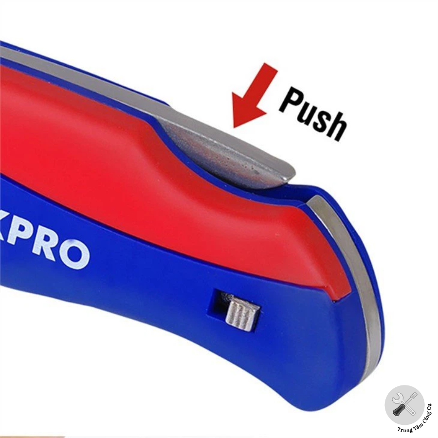 Dao rọc cáp tiện ích có lưỡi cắt gấp gọn, có thể thay thế lưỡi dao nhanh chóng Workpro WP211006
