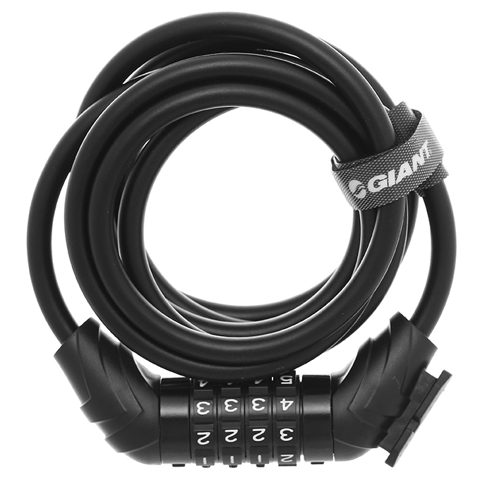 Khóa dây xe đạp Giant Flex Combo+ Lock Đen - Hàng chính hãng