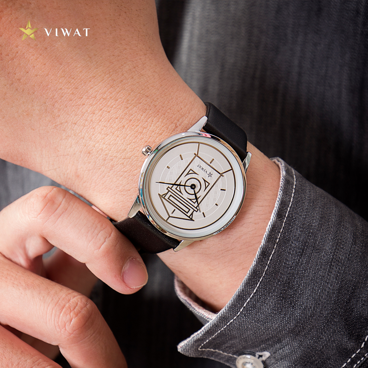 Đồng hồ nam dây Nato Viwat Sài Gòn VW-111S Xám đen