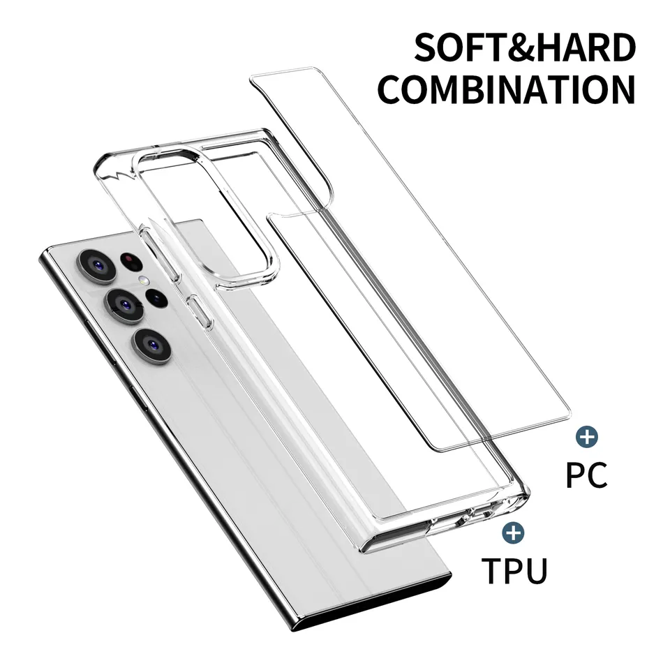 Ốp lưng trong suốt viền màu cho Samsung Galaxy S23 Ultra hiệu Likgus Simple But Unique chống sốc, chống chịu mọi va đập- Hàng nhập khẩu