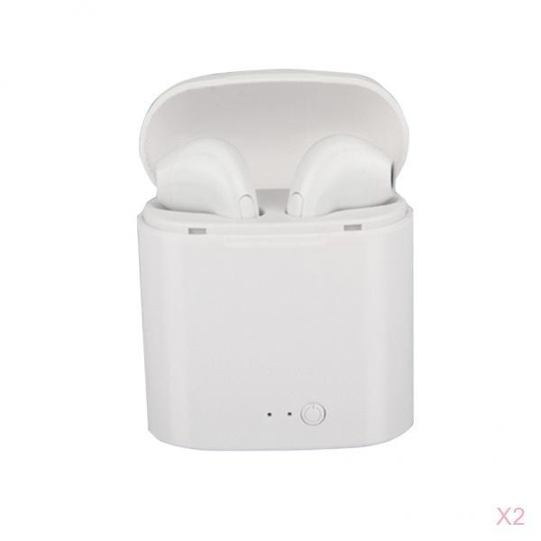 2 Pcs i7 Wireless Bluetooth 4.1 HeadPhones Stereo W/ Charger Box