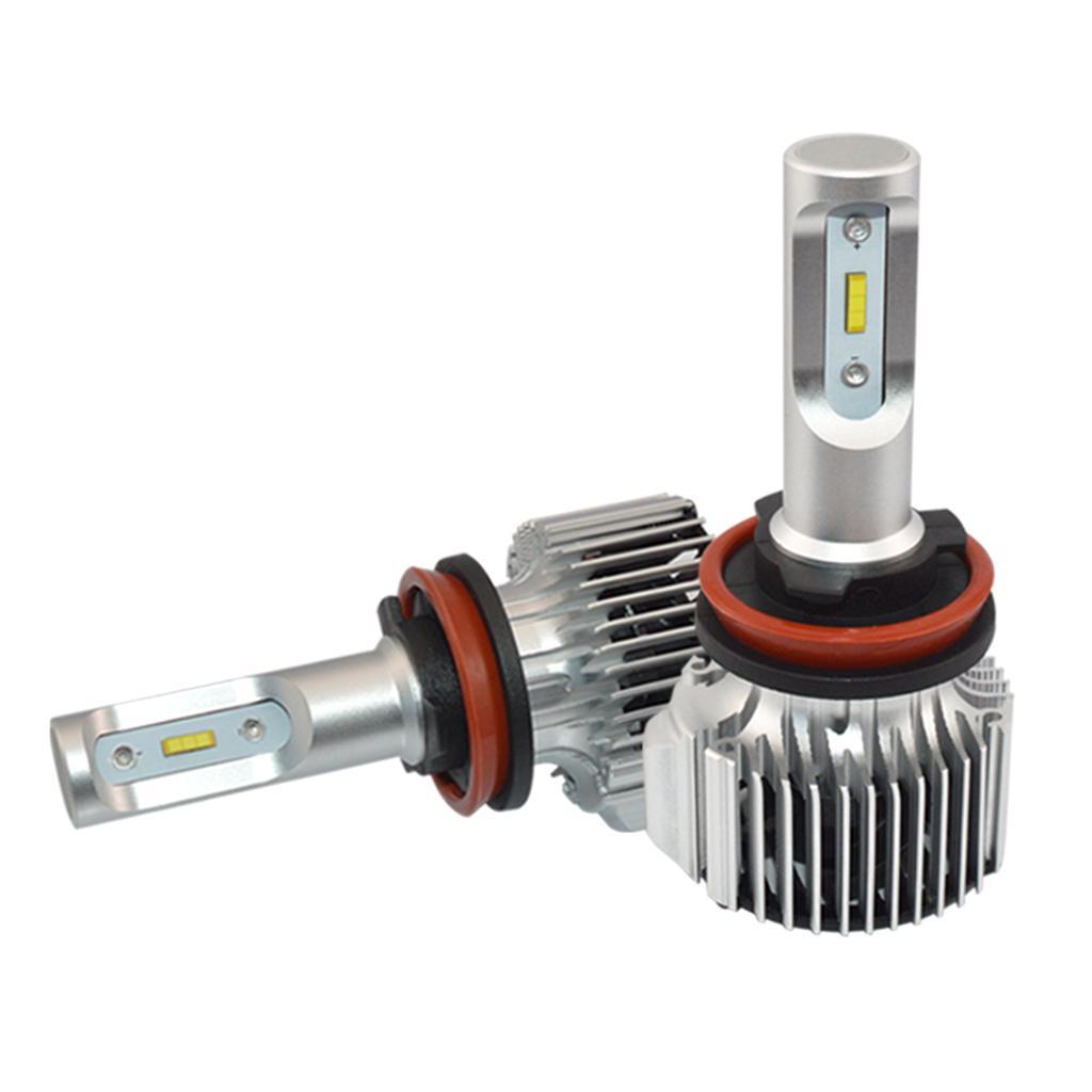 2 Pieces H8 H9 H11 H16 Headlight High Low Beam Bulb Kit - 6000K Cool White
