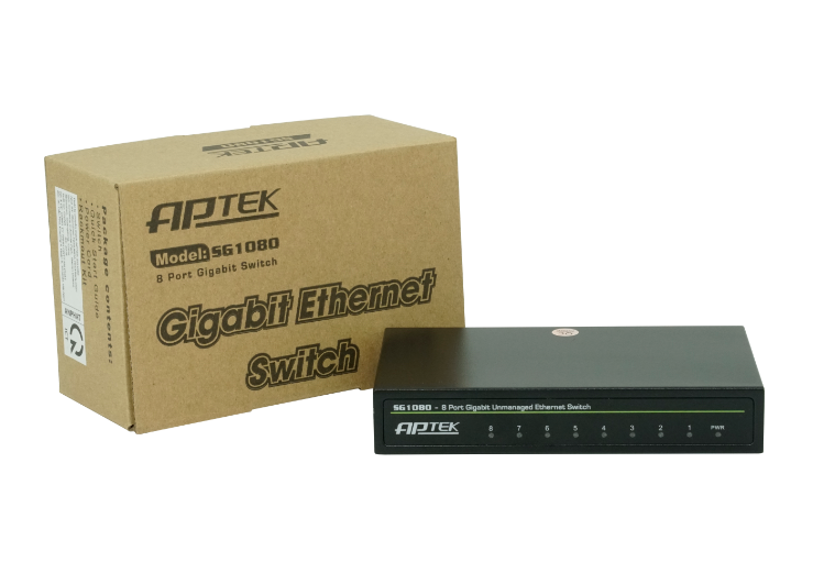 Switch APTEK 8 port SG1080 - Hàng chính hãng