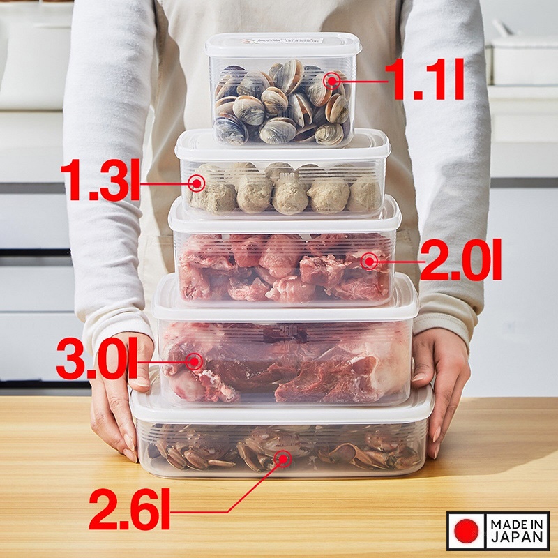 Hộp đựng thực phẩm 2,6L dùng được lò vi sóng nội địa Nhật Bản