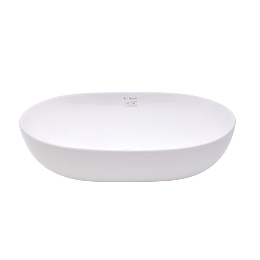 Lavabo đặt bàn Viglacera P.23.350 sứ Ceramic cao cấp, công nghệ men Nano kháng khuẩn, lòng chậu sâu, đạt chuẩn công nghệ Italia - Hoa Sen Home - Hàng chính hãng